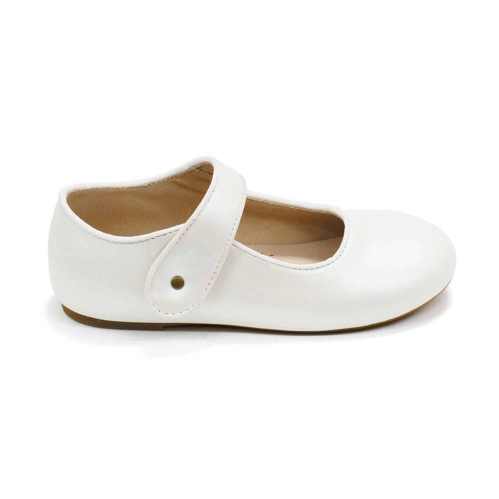 NEW OLDSOLES girl's lady jane flats in nacardo blanco